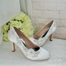 Load image into Gallery viewer, Flora - Floral Beading with Round Toe and 3 inch heel