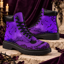 Load image into Gallery viewer, Custom Printed Combat Boots – Alternative Bridal Wedding Shoes