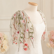 Load image into Gallery viewer, Detachable Bridal Sleeves | Embroidered Wild Flower Removable Wedding Sleeves