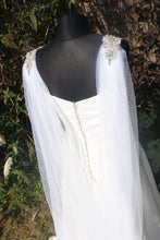 Load image into Gallery viewer, Wedding Cape with Crystal Appliqués