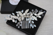 Load image into Gallery viewer, Opal Leaf Hair Comb