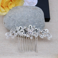 Load image into Gallery viewer, Decorative Silver Hair Comb