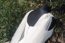 Load image into Gallery viewer, Wedding Cape with Crystal Appliqués