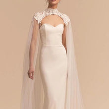 Load image into Gallery viewer, High Neck Lace Wedding Cape