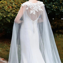 Load image into Gallery viewer, Floral Lace Wedding Cape