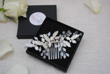 Load image into Gallery viewer, Opal Leaf Hair Comb