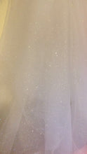 Load and play video in Gallery viewer, Preview of White Sparkle Fabric, Ivory Tulle and White Pearl 
