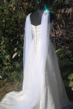 Load image into Gallery viewer, Wedding Cape with Crystal Appliqués