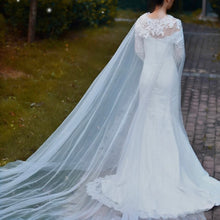 Load image into Gallery viewer, Floral Lace Wedding Cape