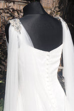Load image into Gallery viewer, Wedding Cape with Crystal Appliqués