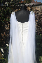 Load image into Gallery viewer, Wedding Cape with Crystal Appliqués