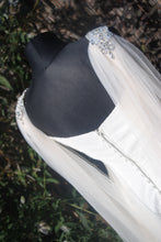 Load image into Gallery viewer, Wedding Cape with Crystal Appliqués
