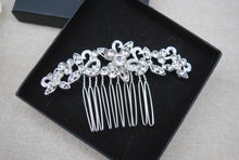 Load image into Gallery viewer, Decorative Silver Hair Comb