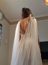 Load image into Gallery viewer, Wedding Cape with Crystal Detail
