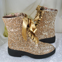 Load image into Gallery viewer, Glitter Combat Boots