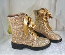 Load image into Gallery viewer, Glitter Combat Boots
