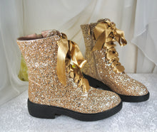 Load image into Gallery viewer, Glitter Combat Boots
