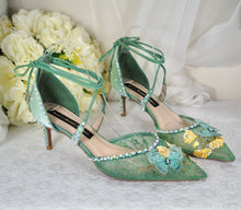 Load image into Gallery viewer, Sage Green Butterfly Shoes