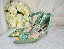 Load image into Gallery viewer, Sage Green Butterfly Shoes