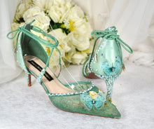 Load image into Gallery viewer, Sage Green Butterfly Shoes