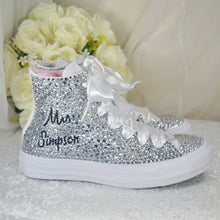 Load image into Gallery viewer, Personalised Wedding Converse (Crystal)