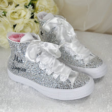 Load image into Gallery viewer, Personalised Wedding Converse (Crystal)