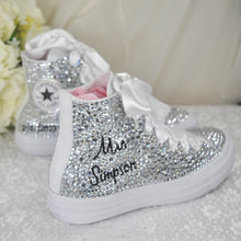 Load image into Gallery viewer, Personalised Wedding Converse (Crystal)