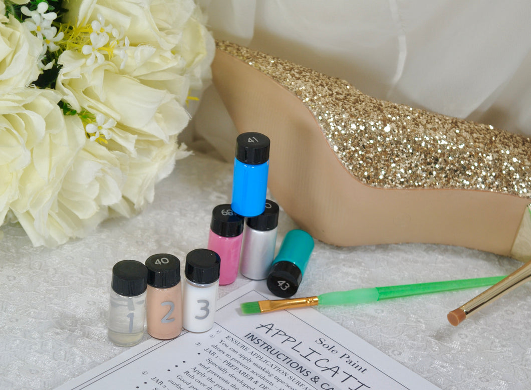 DIY Wedding Shoes, Sole Paint for Bridal Shoes, Customise Your Colour - Add Colour to the Soles of Your Wedding Shoes