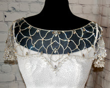 Load image into Gallery viewer, Crystal Embellished Bridal Cape, Wedding Dress Cover Up