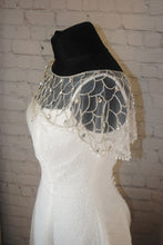 Load image into Gallery viewer, Crystal Embellished Bridal Cape, Wedding Dress Cover Up