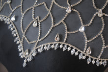 Load image into Gallery viewer, Crystal Embellished Bridal Cape, Wedding Dress Cover Up