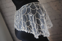 Load image into Gallery viewer, Crystal Embellished Bridal Cape, Wedding Dress Cover Up