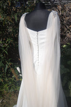 Load image into Gallery viewer, Wedding Cape with Crystal Appliqués