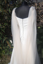 Load image into Gallery viewer, Wedding Cape with Crystal Appliqués