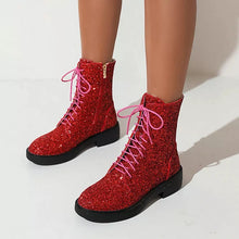 Load image into Gallery viewer, Glitter Combat Boots