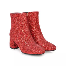 Load image into Gallery viewer, Glitter Block Heel Boots