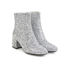 Load image into Gallery viewer, Glitter Block Heel Boots