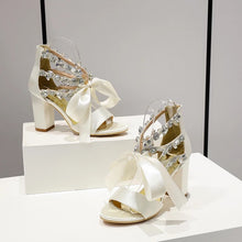 Load image into Gallery viewer, Happily 'EverAfter' Block Heel Bridal Shoes