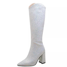 Load image into Gallery viewer, Glitter Block Heel Boots