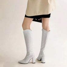 Load image into Gallery viewer, Glitter Block Heel Boots