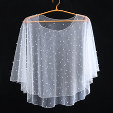 Load image into Gallery viewer, Pearl Bridal Cape, Wedding Dress Cover Up
