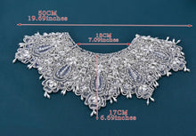 Load image into Gallery viewer, Crystal and Pearl Embellished Bridal Cape, Wedding Dress Cover Up