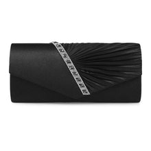 Load image into Gallery viewer, Bridal Satin Diamanté Clutch Bag | Various Colours