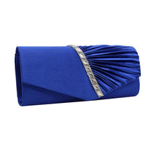 Load image into Gallery viewer, Bridal Satin Diamanté Clutch Bag | Various Colours