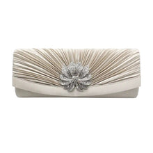 Load image into Gallery viewer, Satin Clutch Bag with Diamanté Decoration | Various Colours