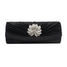 Load image into Gallery viewer, Satin Clutch Bag with Diamanté Decoration | Various Colours