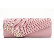 Load image into Gallery viewer, Satin Clutch Bag with Diamanté Decoration | Various Colours