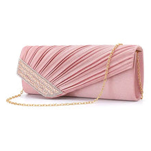 Load image into Gallery viewer, Satin Clutch Bag with Diamanté Decoration | Various Colours
