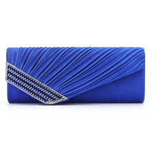 Load image into Gallery viewer, Satin Clutch Bag with Diamanté Decoration | Various Colours