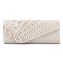 Load image into Gallery viewer, Satin Clutch Bag with Diamanté Decoration | Various Colours